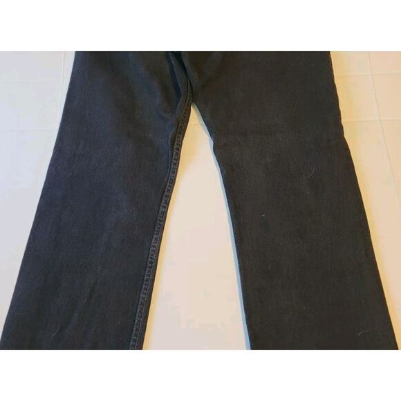 Vintage Levi's 505 Black Jeans 33x32 Regular Fit Straight Leg 90's Light Fade - Picture 13 of 14